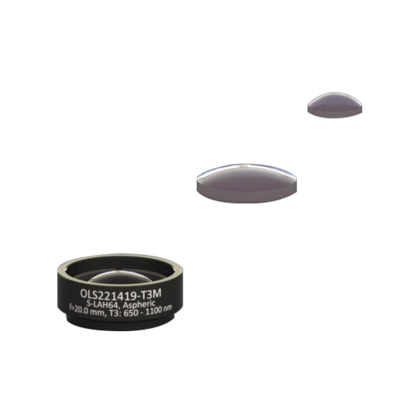 精密抛光非球面透镜，增透膜T3：650-1100 nm